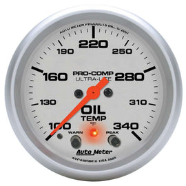 AUTOMETER 4440 2-5/8in U/L Oil Temp Gauge w/Peak & Warning
