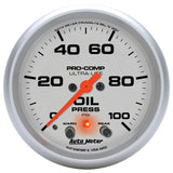 AUTOMETER 4452 2-5/8in U/L Oil Pressure Gauge w/Peak & Warning