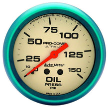 Load image into Gallery viewer, AUTOMETER 4523 2-5/8 Ultra-Nite Oil Press. Gauge 0-150psi