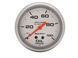 AUTOMETER 4621 U/L 2-5/8in Silver Liq-Fill Oil 0-100 PSI
