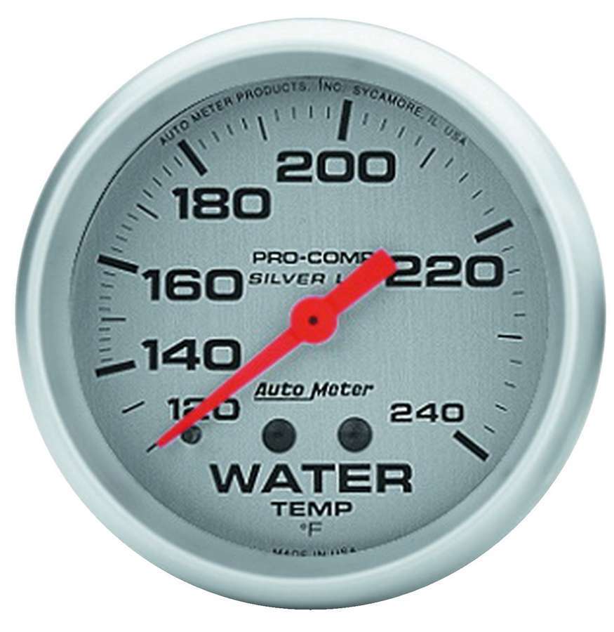 AUTOMETER 4632 Pro Comp 2-5/8in Silver Liq-Fill Water 120-240