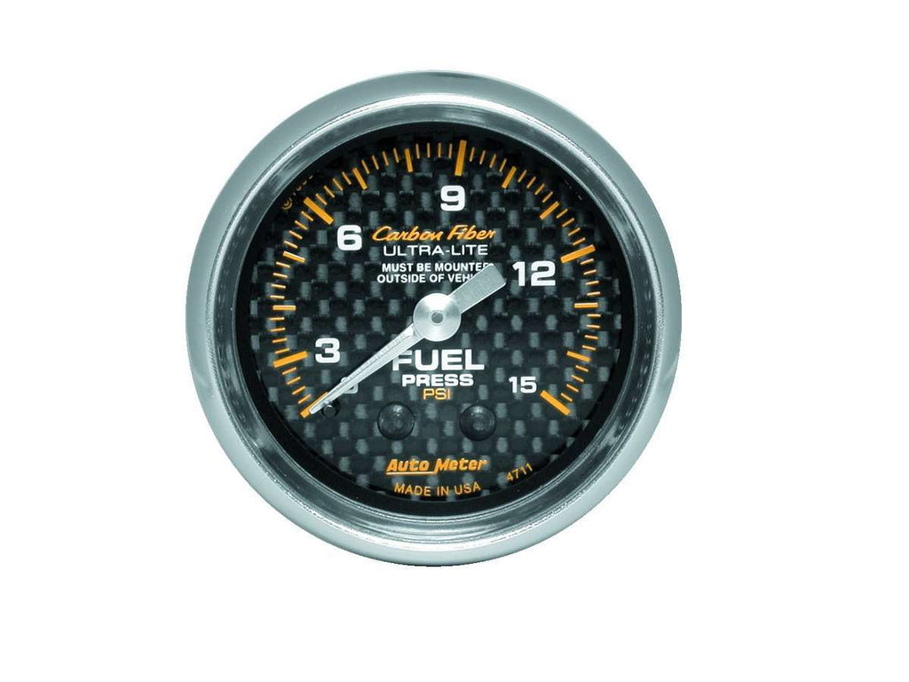 AUTOMETER 4711 C/F 2-1/16in Fuel Press. Gauge 0-15PSI