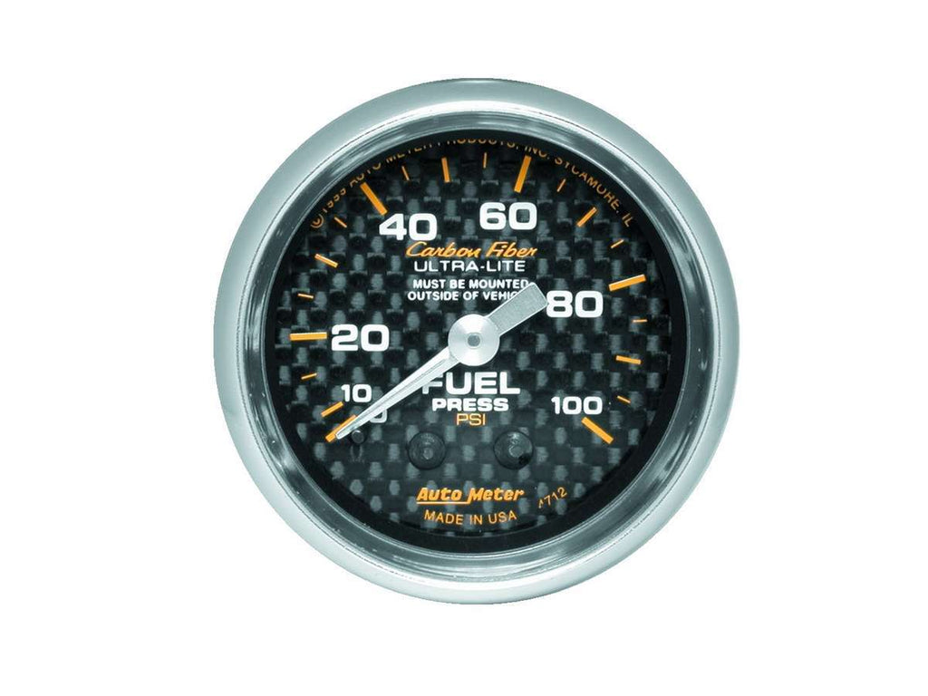 AUTOMETER 4712 C/F 2-1/16in Fuel Press. Gauge 0-100PSI