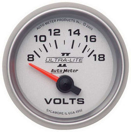 AUTOMETER 4992 2-1/16in U/L II Voltmeter 8-18 Short Swp
