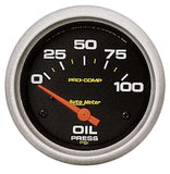 AUTOMETER 5427 Pro-Comp 2-5/8in Oil Press. 0-100 psi Elect.