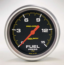Load image into Gallery viewer, AUTOMETER 5461 Pro Comp 2 5/8in Fuel 0-15 PSI Elec.