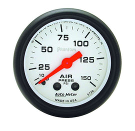 AUTOMETER 5720 2-1/16 Phantom Air Press. Gauge 0-150psi