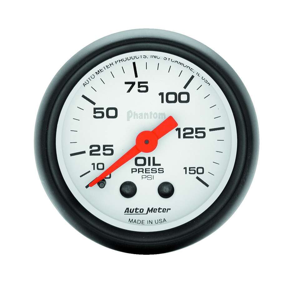 AUTOMETER 5723 2-1/16in Phantom Oil Press. Gauge 0-150psi