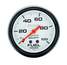 Load image into Gallery viewer, AUTOMETER 5812 2-5/8in Phantom Fuel Press. Gauge 0-100psi