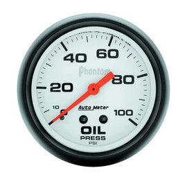 AUTOMETER 5821 2-5/8in Phantom Oil Pressure Gauge 0-100psi