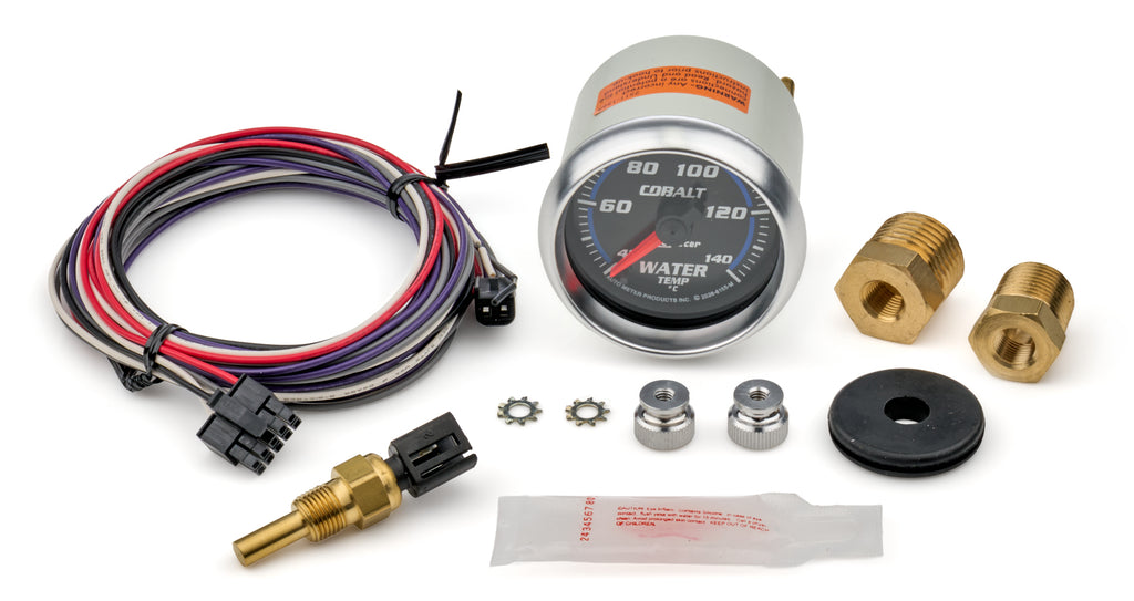 AUTOMETER 6155-M AutoMeter 6155-M Cobalt Water Temperature Gauge, 40-140°C (104-284°F), Electric Analog