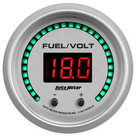 AUTOMETER 6709-UL 2-1/16 Fuel/Volt Gauge Elite Digital UL Series