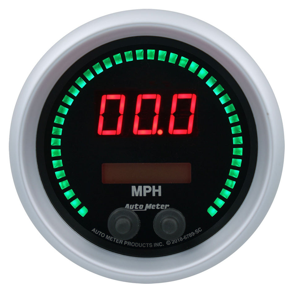 AUTOMETER 6789-SC 3-3/8 Speedometer 260mph Elite Digital SC Series