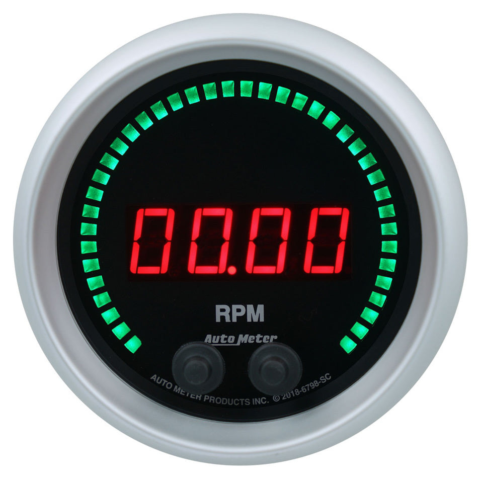 AUTOMETER 6798-SC 3-3/8 16K RPM Tachometer Elite Digital SC Series