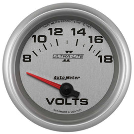 AUTOMETER 7791 2-5/8 U/L II Voltmeter Gauge 8-18volts