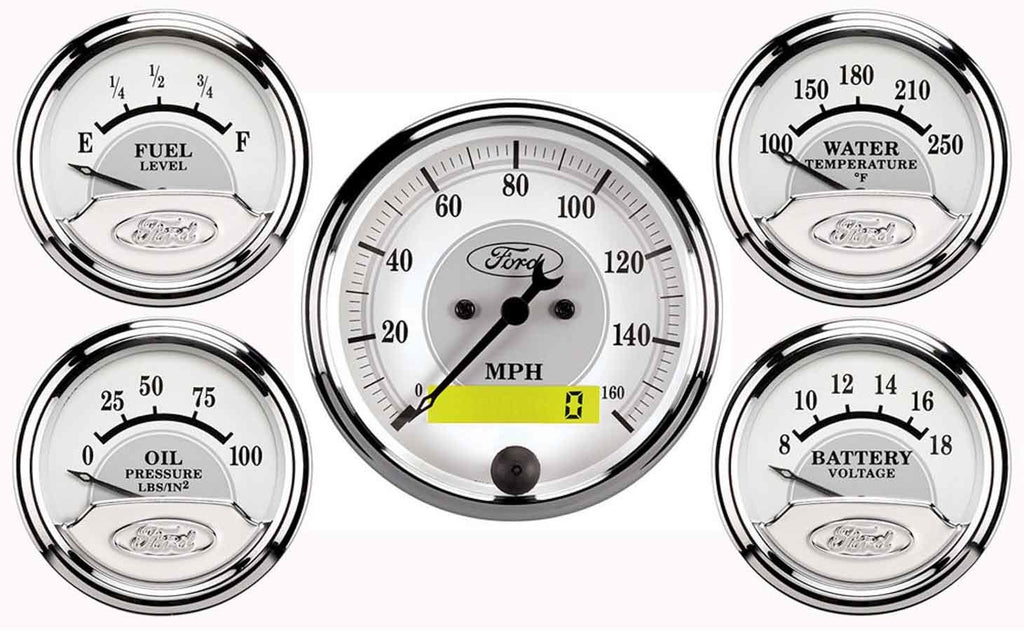 AUTOMETER 880087 Ford Racing 5 Gauge Kit - White Face