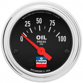 AUTOMETER 880786 2-1/16 Oil Press Gauge Mopar Logo Series