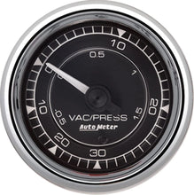 Load image into Gallery viewer, AUTOMETER 9703 2/16 Chrono Chrome Gauge Vac/Boost  30HG/30PSI