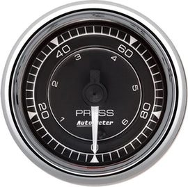 AUTOMETER 9753 2/16 Chrono Chrome Gauge Pressure 100PSI