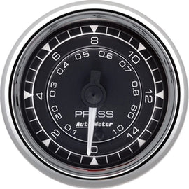 AUTOMETER 9762 2/16 Chrono Chrome Gauge Pressure  15PSI