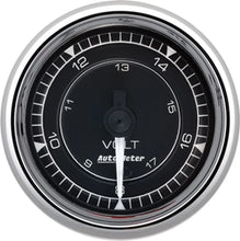 Load image into Gallery viewer, AUTOMETER 9791 2/16 Chrono Chrome Gauge Voltmeter 18-Volt