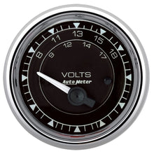 Load image into Gallery viewer, AUTOMETER 9792 2/16 Chrono Chrome Gauge Voltmeter 18-Volt