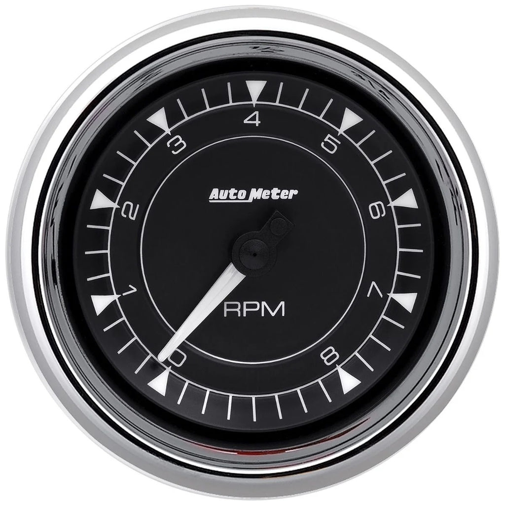 AUTOMETER 9797 3-3/8 Tach Chrono Chrome 8K RPM In-Dash