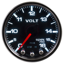 AUTOMETER P34452 Spek-Pro Voltmeter Gauge 0-16 Volt 2-1/16