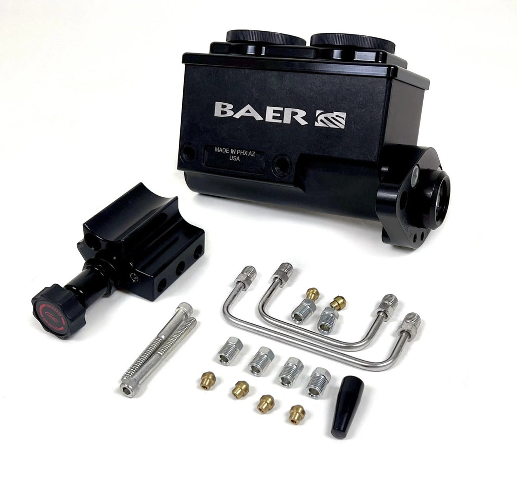 BAER BRAKES 6805245 Baer Brakes Remaster Master Cylinder 7/8 inch Bore with Integral Reservoir - Driver Side Port, Black Anodized Aluminum