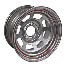 Load image into Gallery viewer, BASSETT 57SF2S Wheel 15x7 5x4.5 2in BS Silver Spun