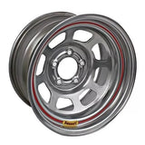 BASSETT 57SF375S Wheel 15x7 5x4.5 3.75in BS Silver Spun