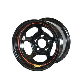 BASSETT 58A53W Wheel 15x8 5x5 3in Armor Edge Black