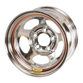 BASSETT 58AC2IC BASSETT 58AC2IC 15x8 Inertia Beaded Steel Wheel with Chrome Finish, 5x4.75 Bolt Pattern