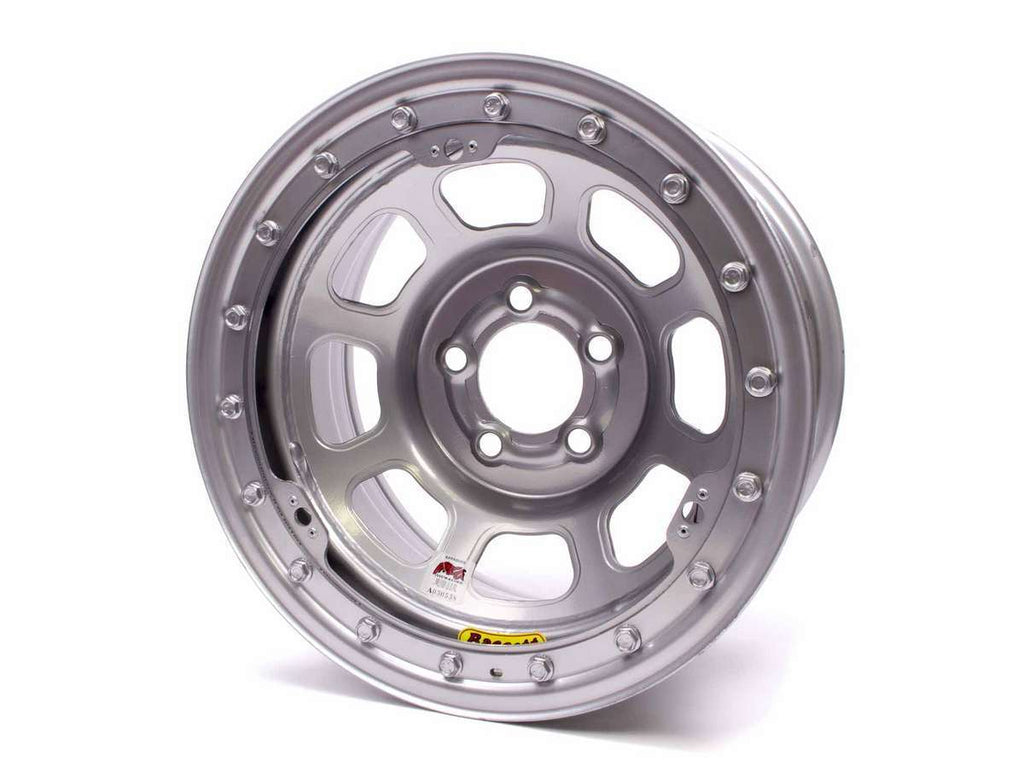 BASSETT 58D5475ISLK 15x8 IMCA B/Lock Wheel D-Hole Silver 5x5