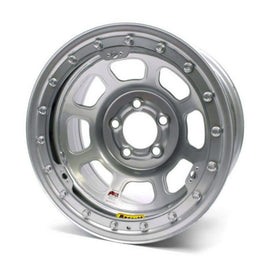 BASSETT 58D54ISLK 15X8 IMCA B/Lock Wheel D-Hole Silver 5x5