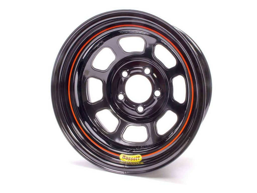 BASSETT D58DF4 15x8 D Hole 5x4.5 BC 4in BS Black DOT