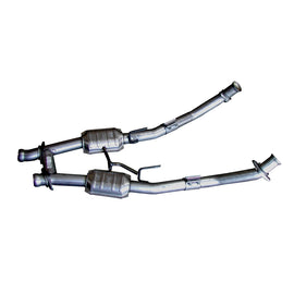BBK PERFORMANCE 1521 2-1/2 H-Pipe w/Conv. - 86-93 Mustang