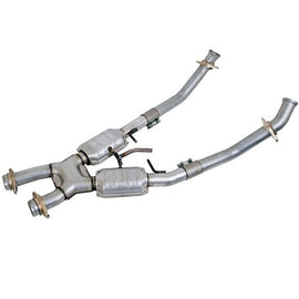 BBK PERFORMANCE 1662 2.50 X-Pipe w/Converters - 86-93 Mustang 5.0L