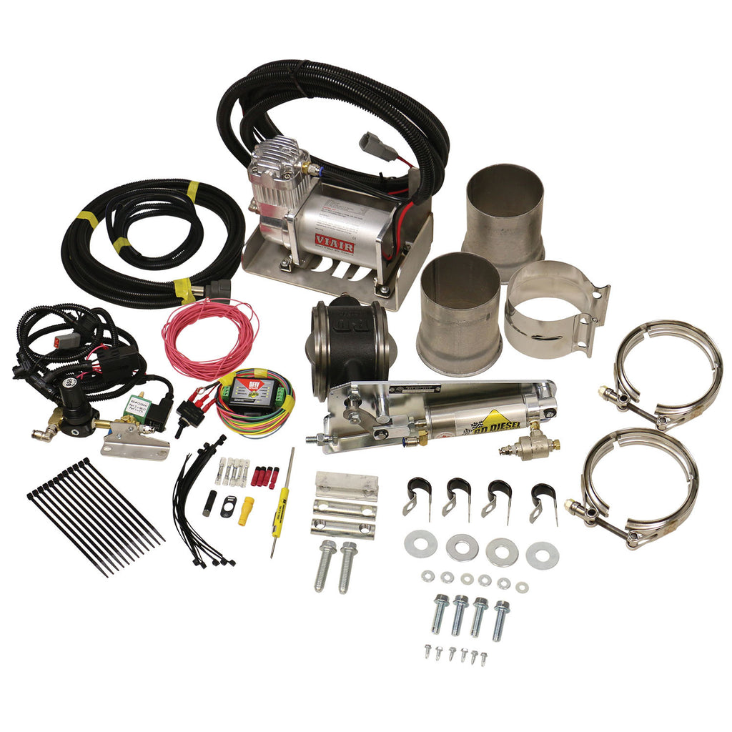 BD DIESEL 1028140 Exhaust Brake Universal 4in w/ Air Compressor