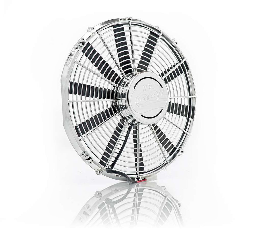 BE-COOL RADIATORS 75033 16in. Chrome Plated- High Torque- Electric