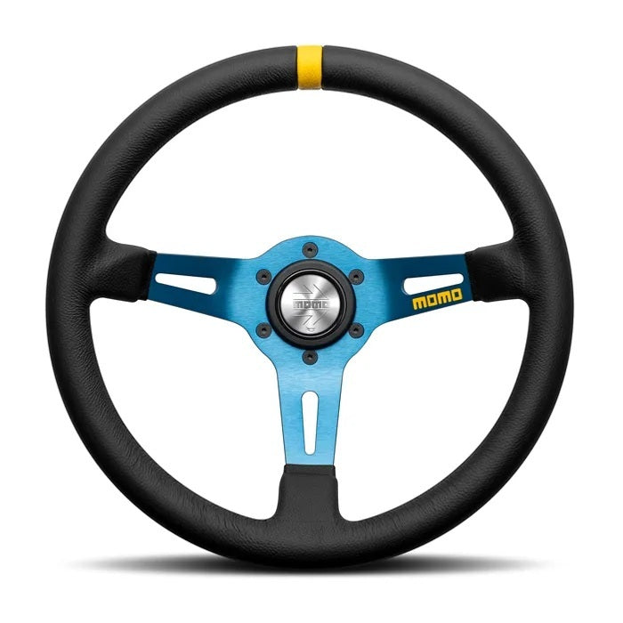 MOMO AUTOMOTIVE ACCESSORIES R1908/BL33L Steering Wheel MOD.08 Black/Blue