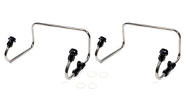THE BLOWER SHOP 4372-AB Dual Inlet Fuel Line Kit Holley 4150 Black Anod.