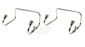 THE BLOWER SHOP 4372 Dual Inlet Fuel Line Kit Holley 4150 Polished SS
