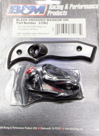 B and M AUTOMOTIVE 81063BM B&M Automotive 81063BM Aluminum Side Plate Shifter Knob with 12V Button and Magnum Grip Logo