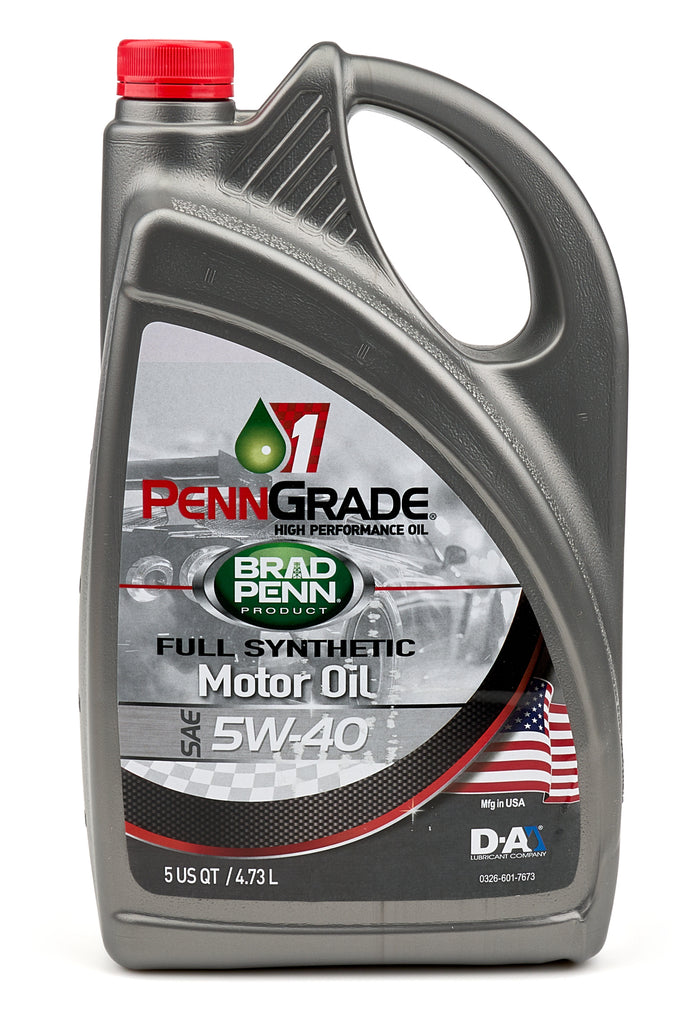 PENNGRADE MOTOR OIL BPO71730 PennGrade Motor Oil 5W40 Full Synthetic, 5 Quart Jug - High Zinc Formula