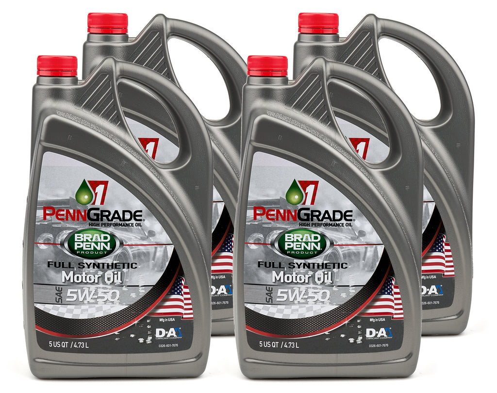 PENNGRADE MOTOR OIL 71740-4 PennGrade Motor Oil 71740-4 5W50 Full Synthetic, High Zinc, 4-Pack 5 Quart Bottles