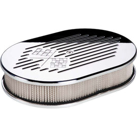 BILLET SPECIALTIES 15327 Small Oval Air Cleaner W/Flags