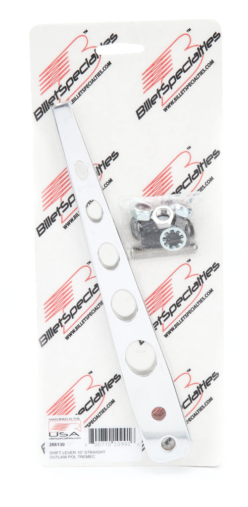 BILLET SPECIALTIES 266130 Shift Lever 10in Straigh t Outlaw Polished Tremec
