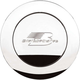 BILLET SPECIALTIES 32625 Polished Horn Button Lg. Billet Logo