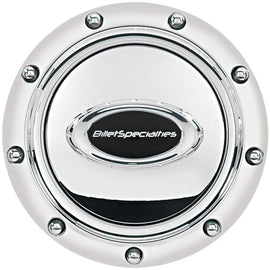 BILLET SPECIALTIES 32715 Horn Button Riveted Polished w/Black Logo